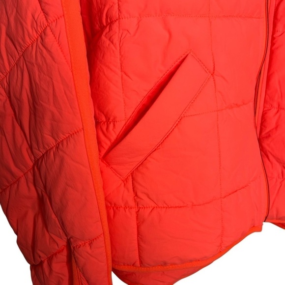 Free People Movement Pippa Packable Puffer Jacket Neon Coral Size XS NEW - Picture 9 of 16